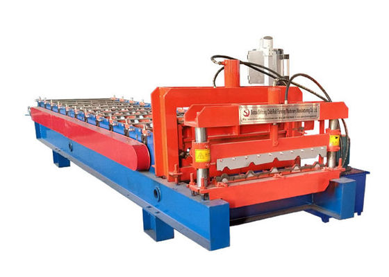 High Rib Glazed Tile Roll Forming Machine Cutting Mode Hydraulic Guide Column